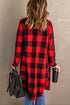 Print Colorblock Long Cardigan
